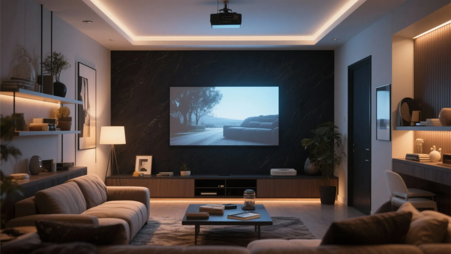 6. Dark Accent Wall for Better Contrast