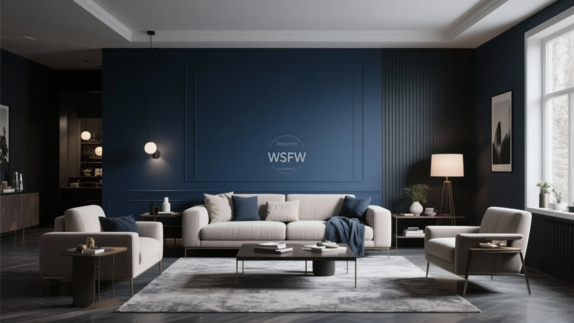 6. Dark Accent Walls for Drama