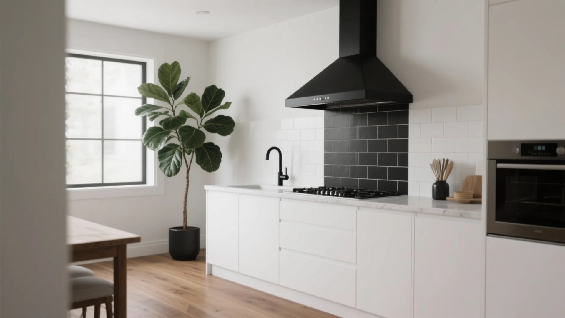 5. Contrast with dark accents and greenery