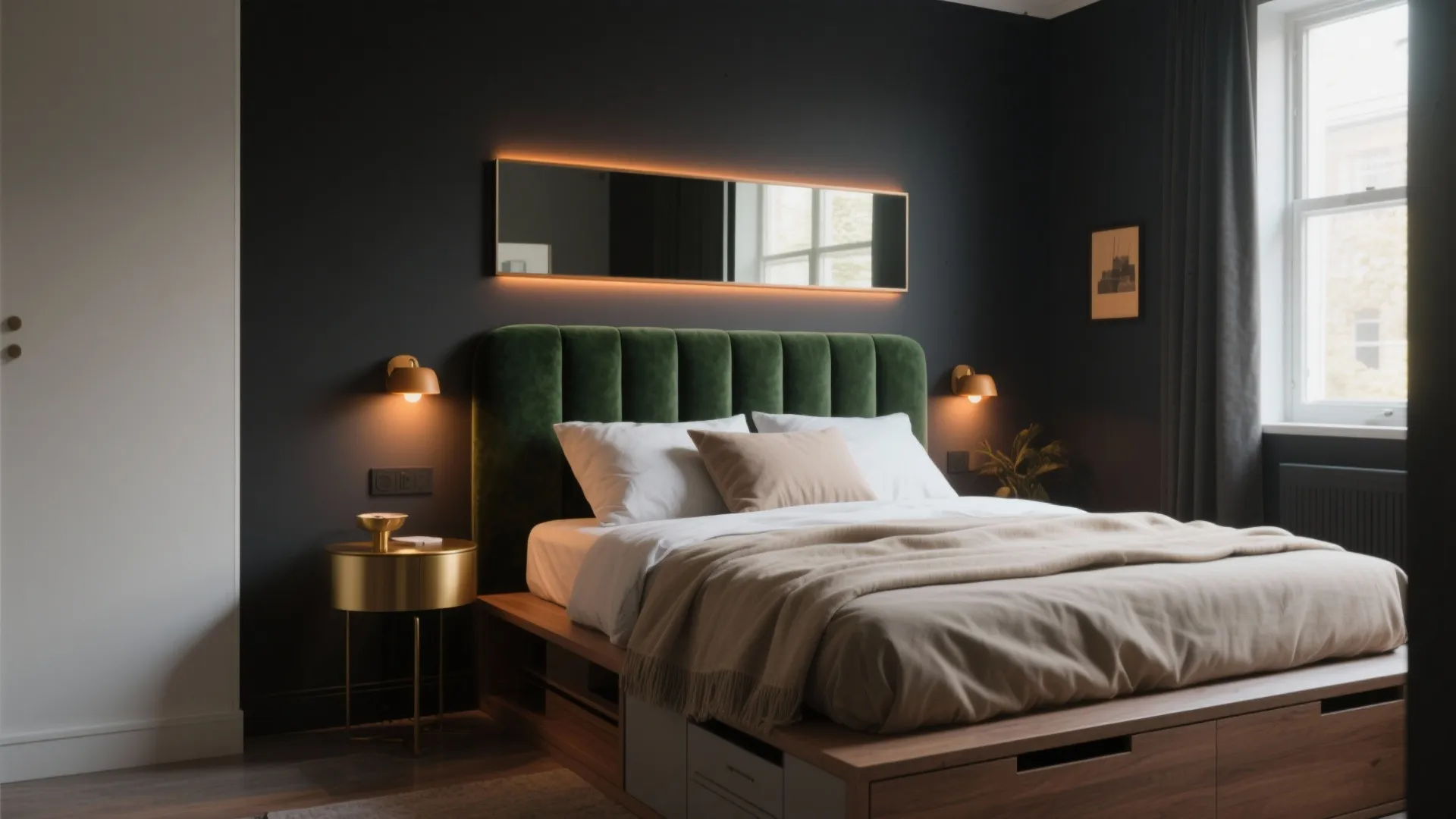 Dark Bedroom Decor: 5 Inspiring Ideas: Compact rooms, deep colors — big atmosphere. Practical, cozy, and slightly moody.