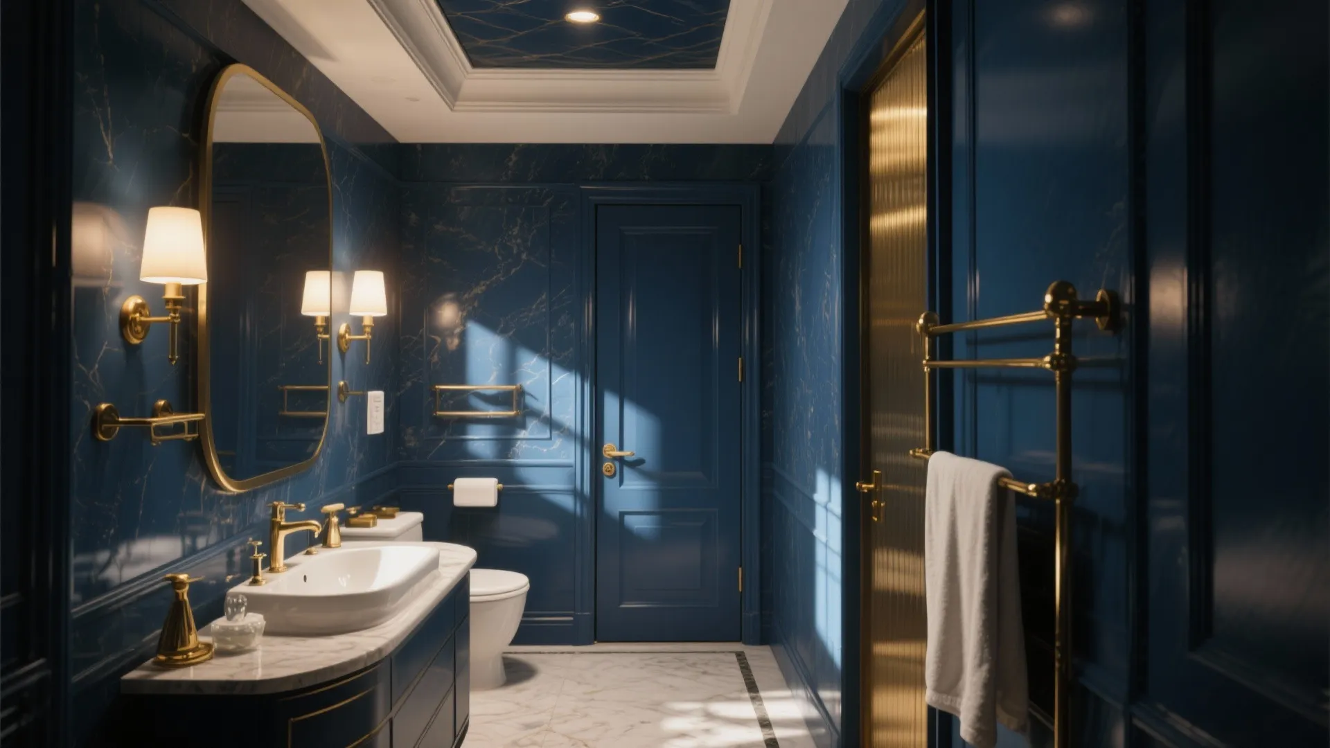 10 Small Dark Blue Bathroom Ideas: Transforming Small Spaces with Dark Blue Elegance
