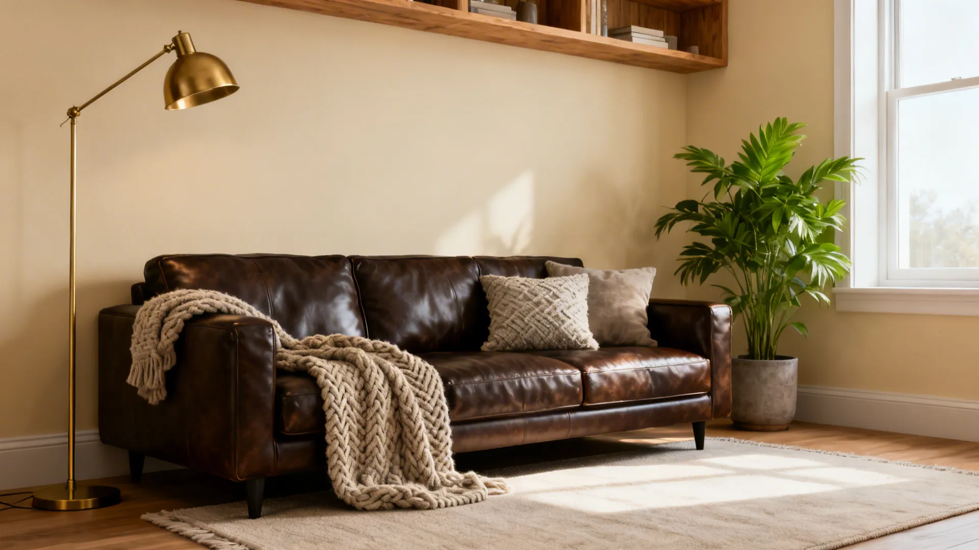 Dark Brown Leather Sofa Ideas: 5 creative small-space ideas for styling a dark brown leather sofa