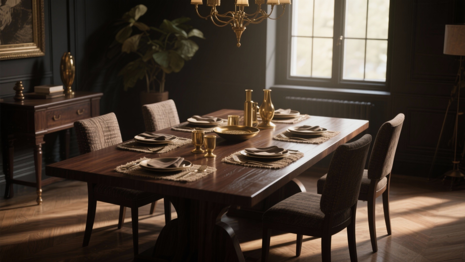 5 Dark Brown Dining Table Decorating Ideas