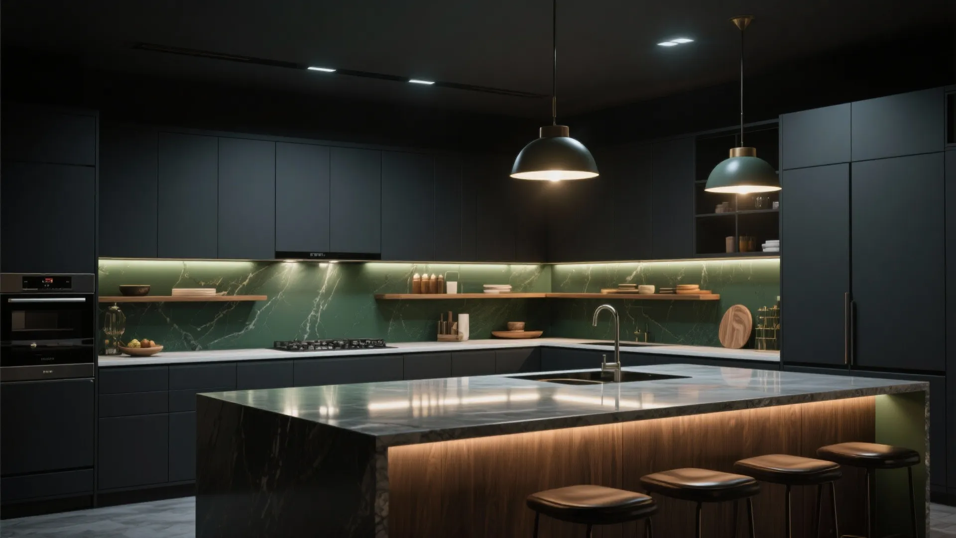 3. Full-dark color for a chic, cocooned effect