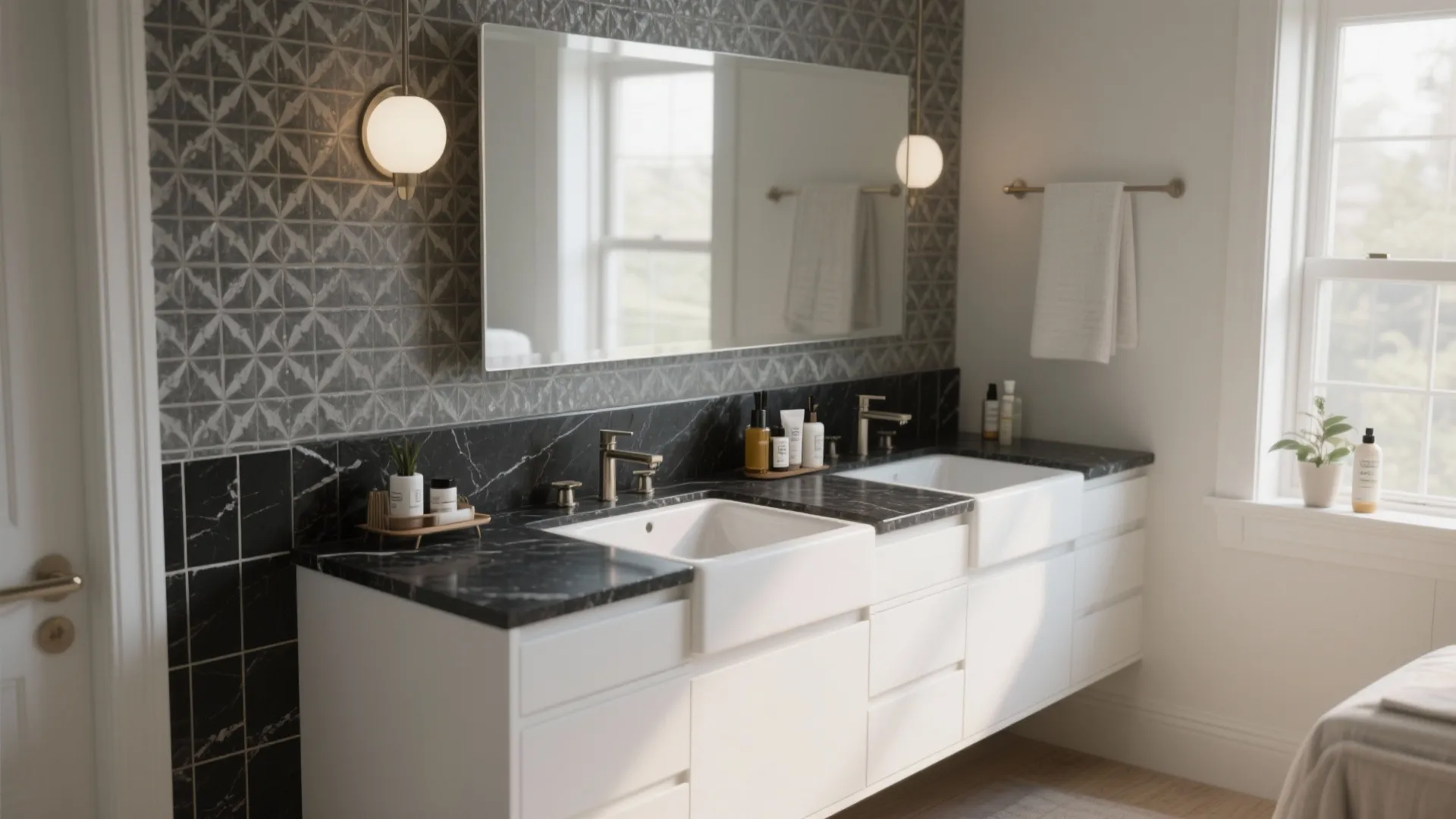 3. Use contrast on the countertop and backsplash