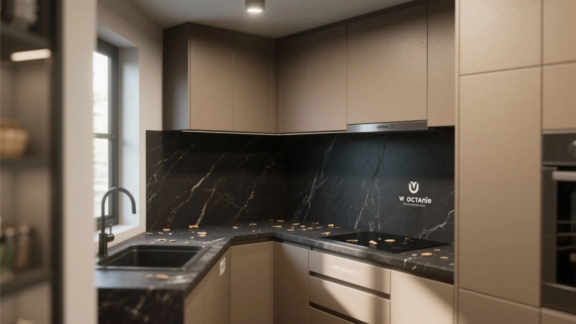 4. Introduce contrast with deep countertops