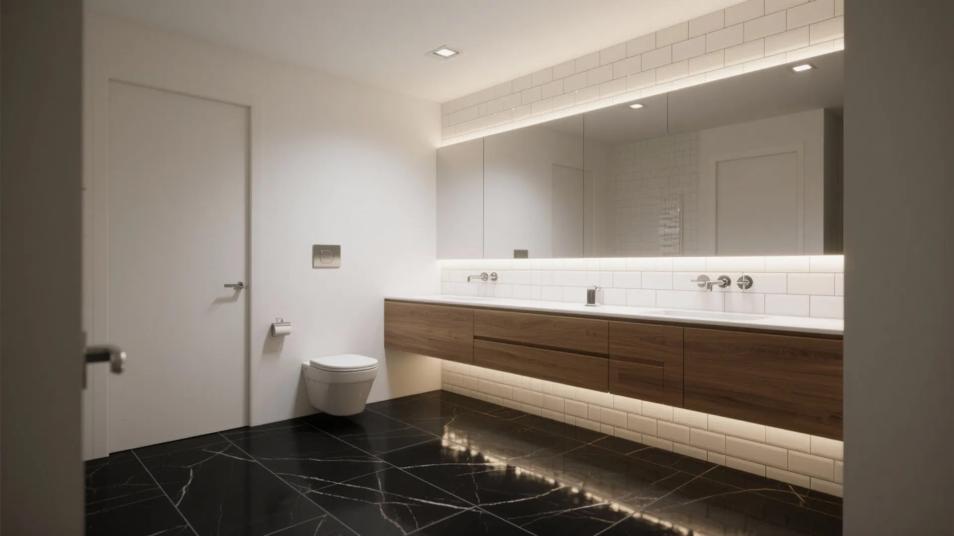 Brighten Small Bathrooms: 5 Ideas for Dark Floors: How to make a small bathroom with a dark floor feel bigger, brighter, and more stylish — five practical design moves from my studio