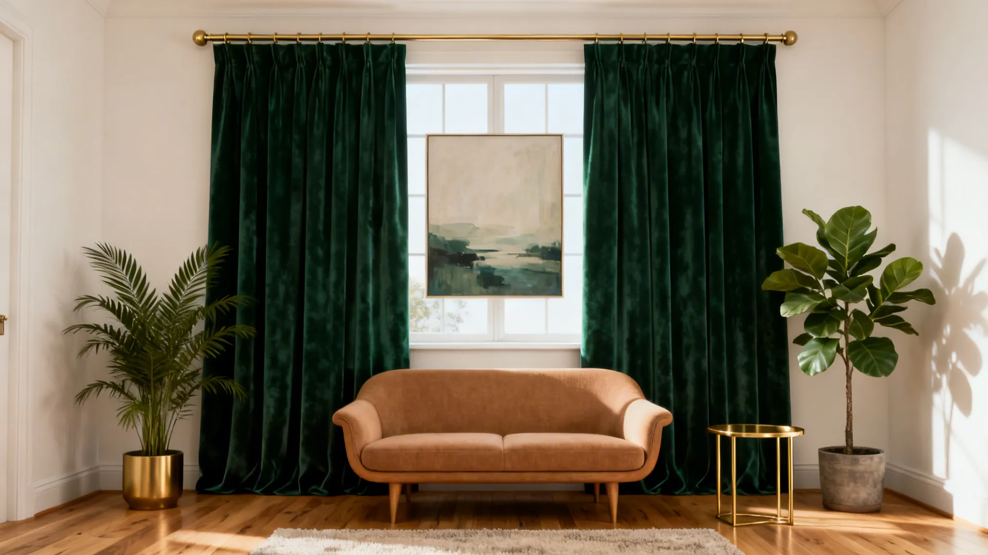 5 Dark Green Curtain Ideas for Living Rooms