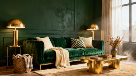 Dark Green Accent Walls: 5 Living Room Ideas