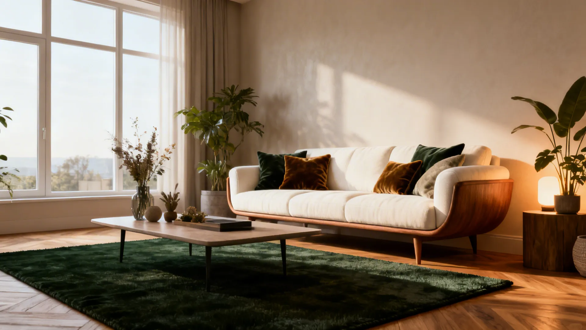 5 Dark Green Rug Ideas for Living Rooms
