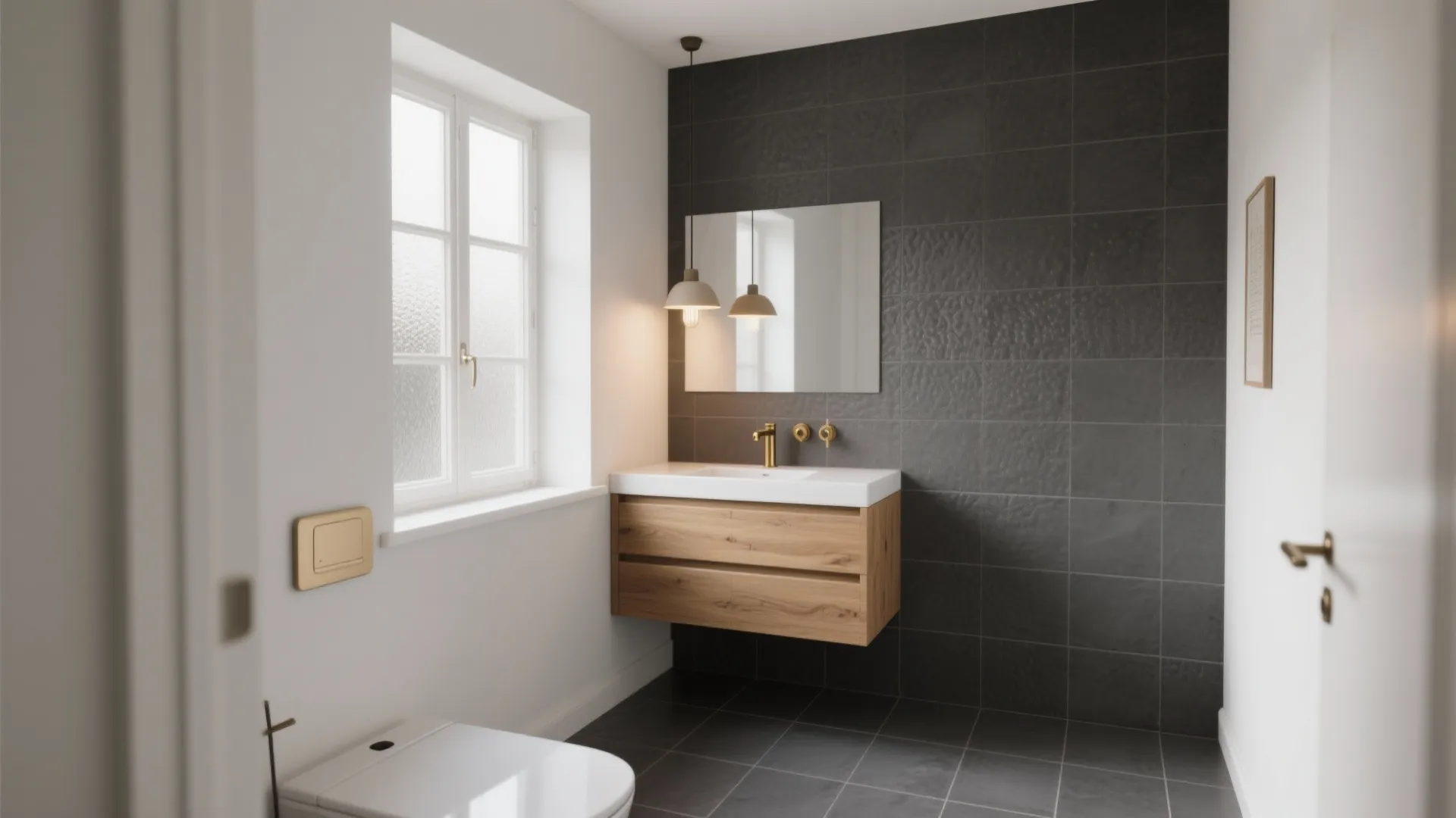 Dark Grey Bathroom Tiles: 5 Small-Space Ideas: Creative ways to use dark grey bathroom tiles in compact bathrooms with real-world tips from a senior designer
