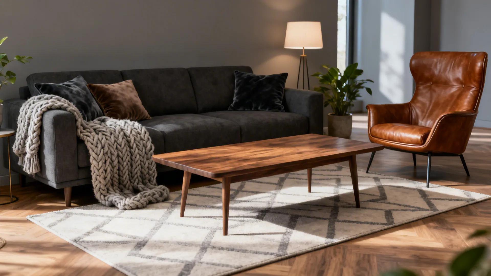 5 Living Room Ideas with a Dark Grey Couch