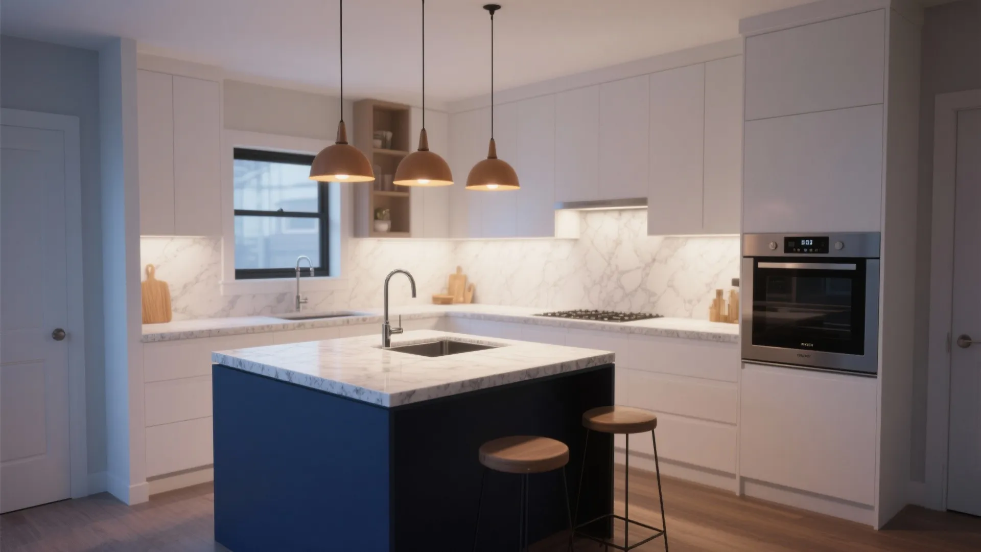 2. Contrast with a dark island