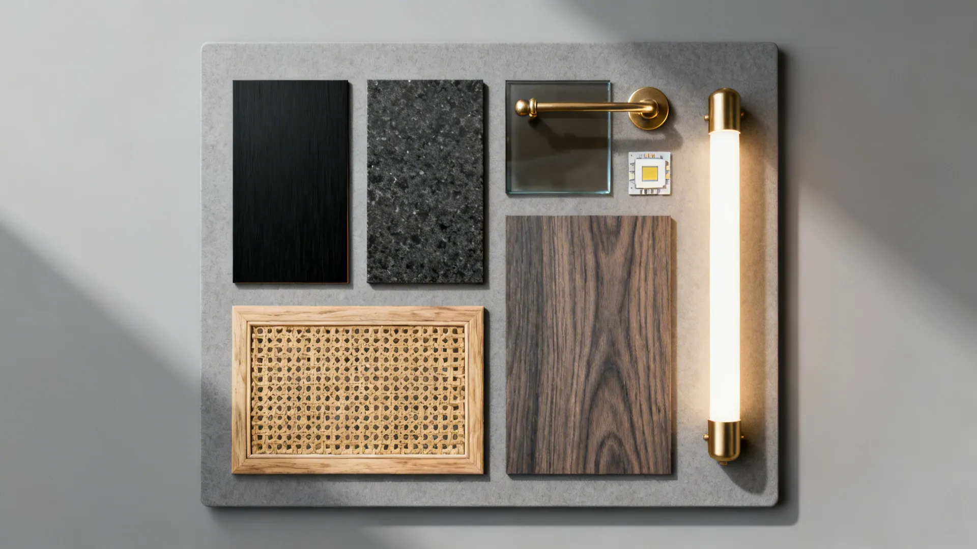 Natural Texture: Wood, Rattan, and Smoke-Stained Oak