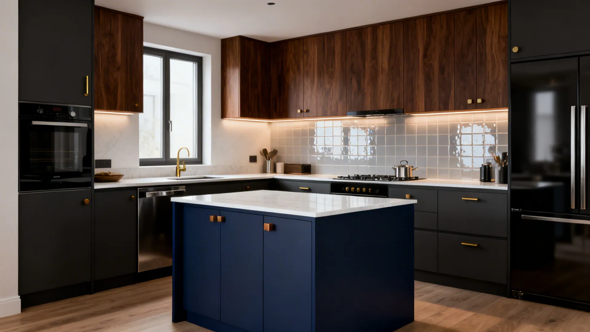 Kitchen design in dark colour: 5 ideas that truly work