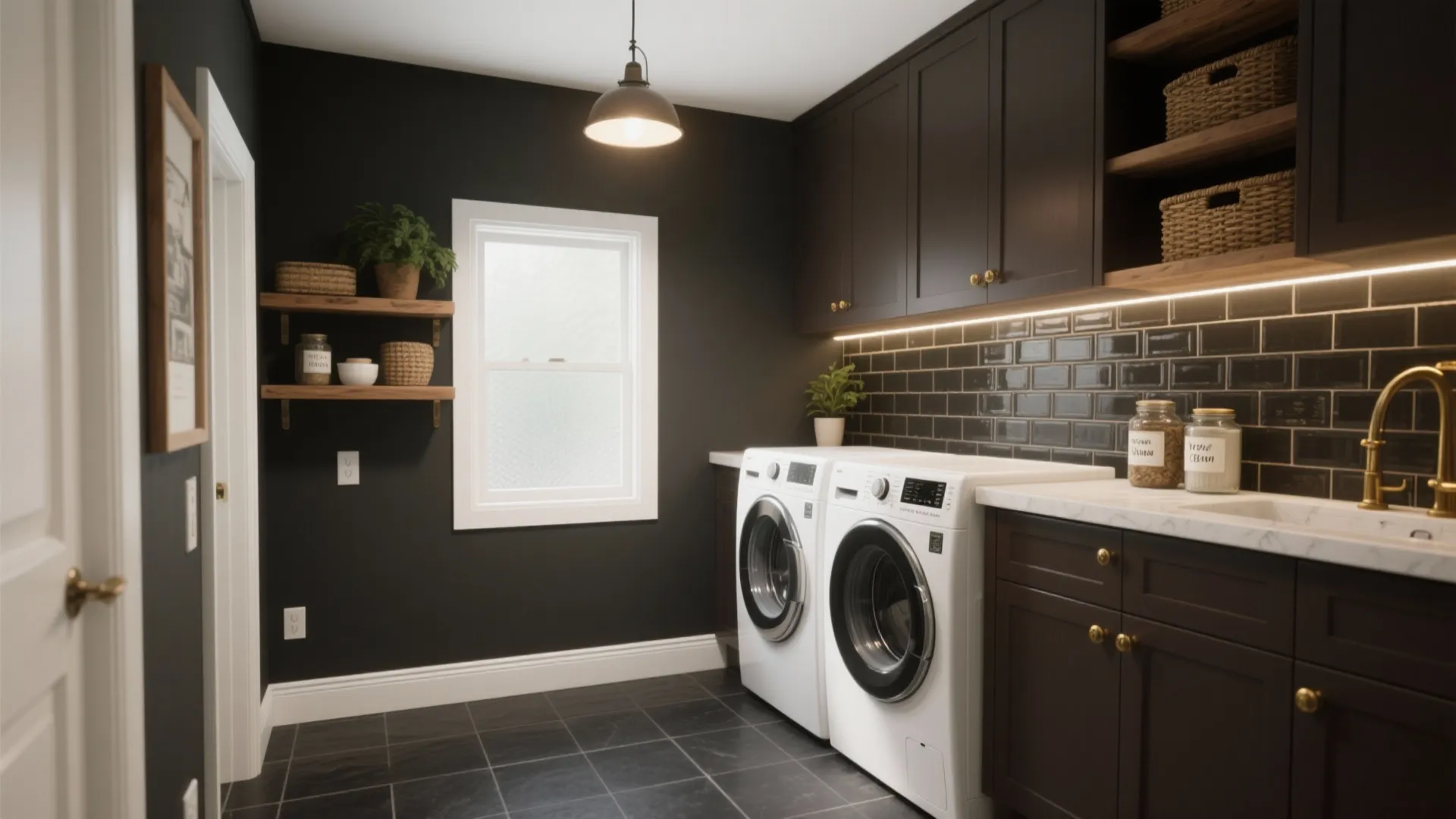5 Dark Laundry Room Ideas to Maximize Style and Function: Creative, cozy and practical dark laundry room inspirations from a 10+ year interior designer