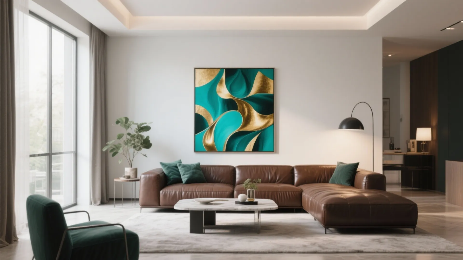 4. Dark Leather with Bright Artwork