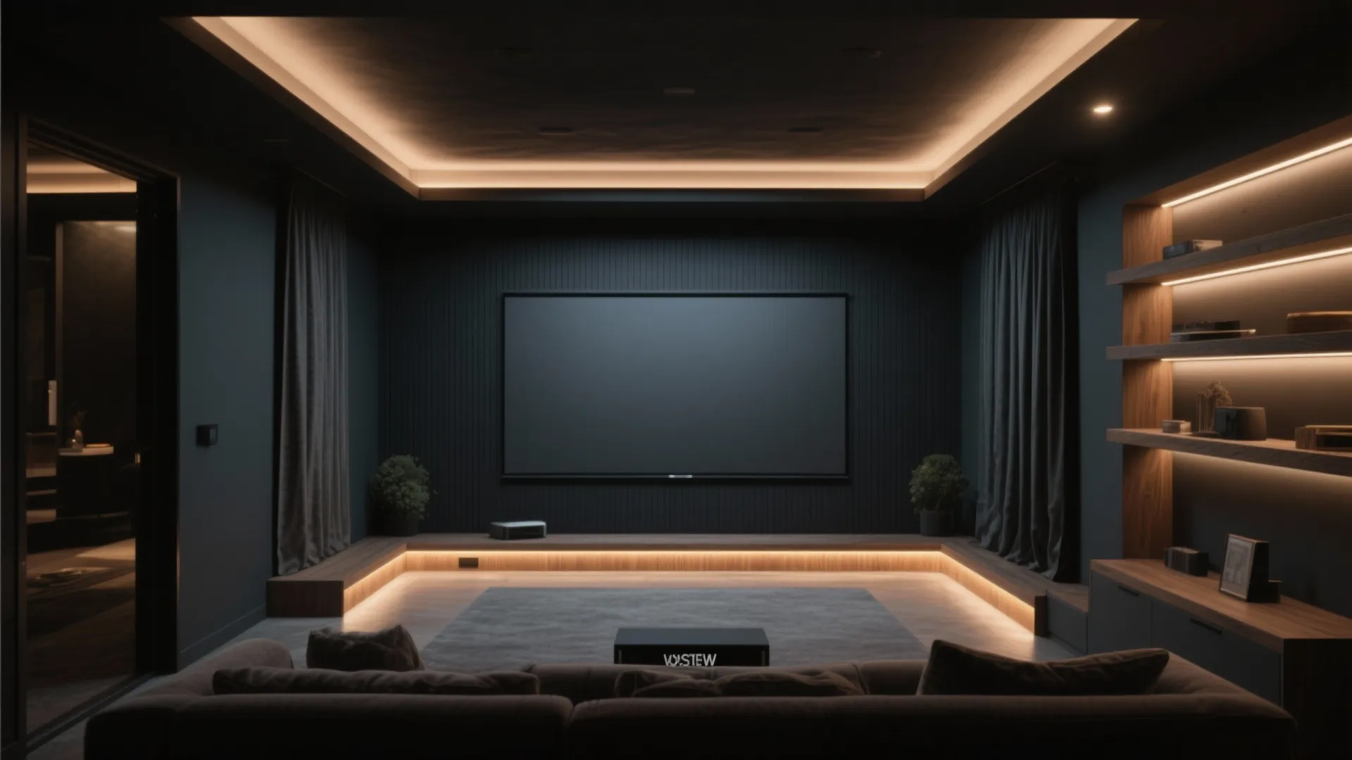 Dark palette + layered lighting for true immersion