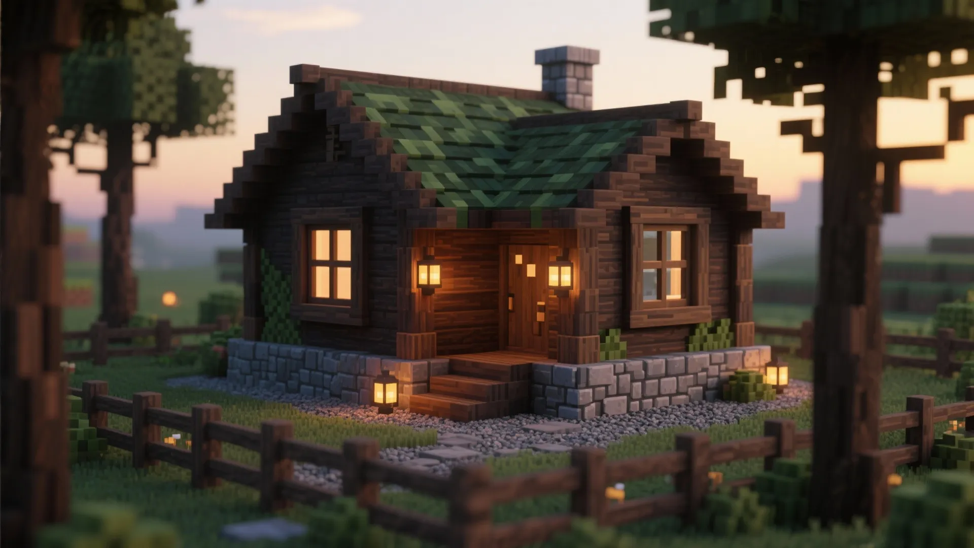 Small Dark Oak House Minecraft: Design Ideas & Building Guide: 1 Minute to Cozy Minecraft Builds: Small Dark Oak House Edition