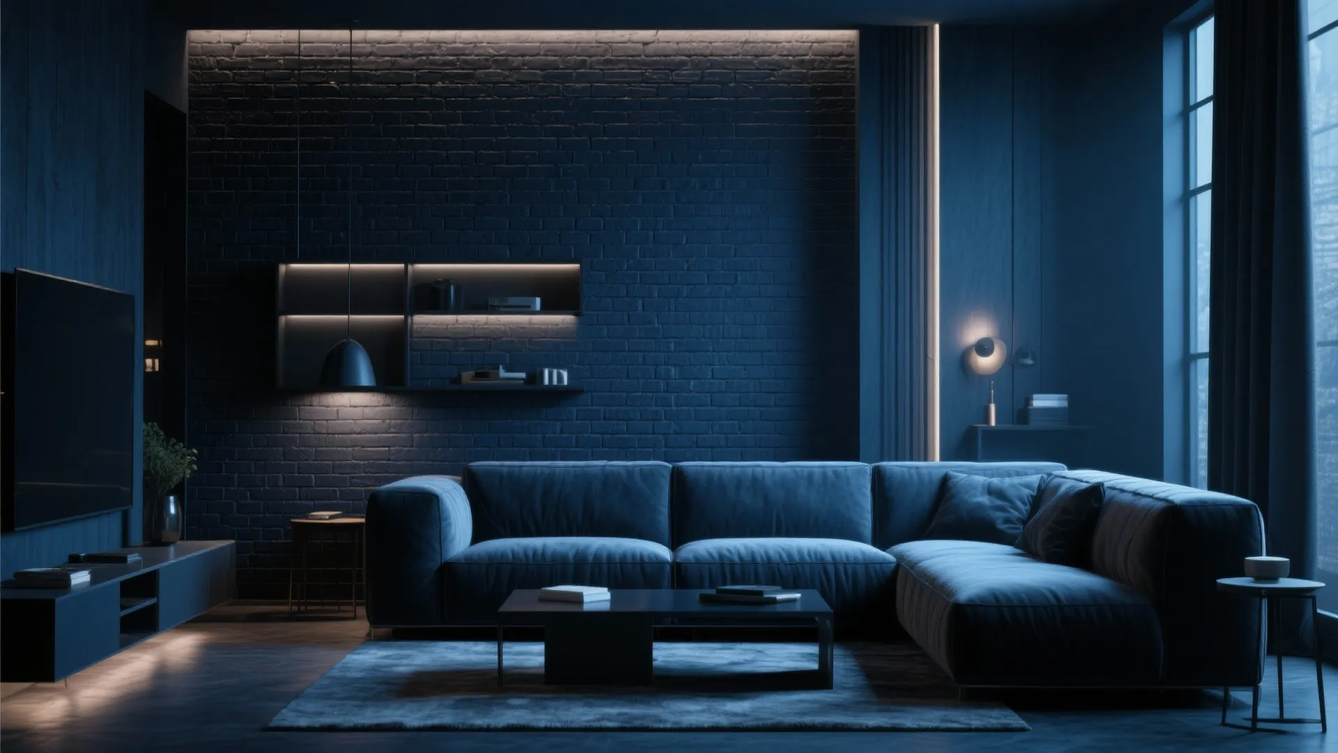 8. Painted Dark Brick for Dramatic Effect