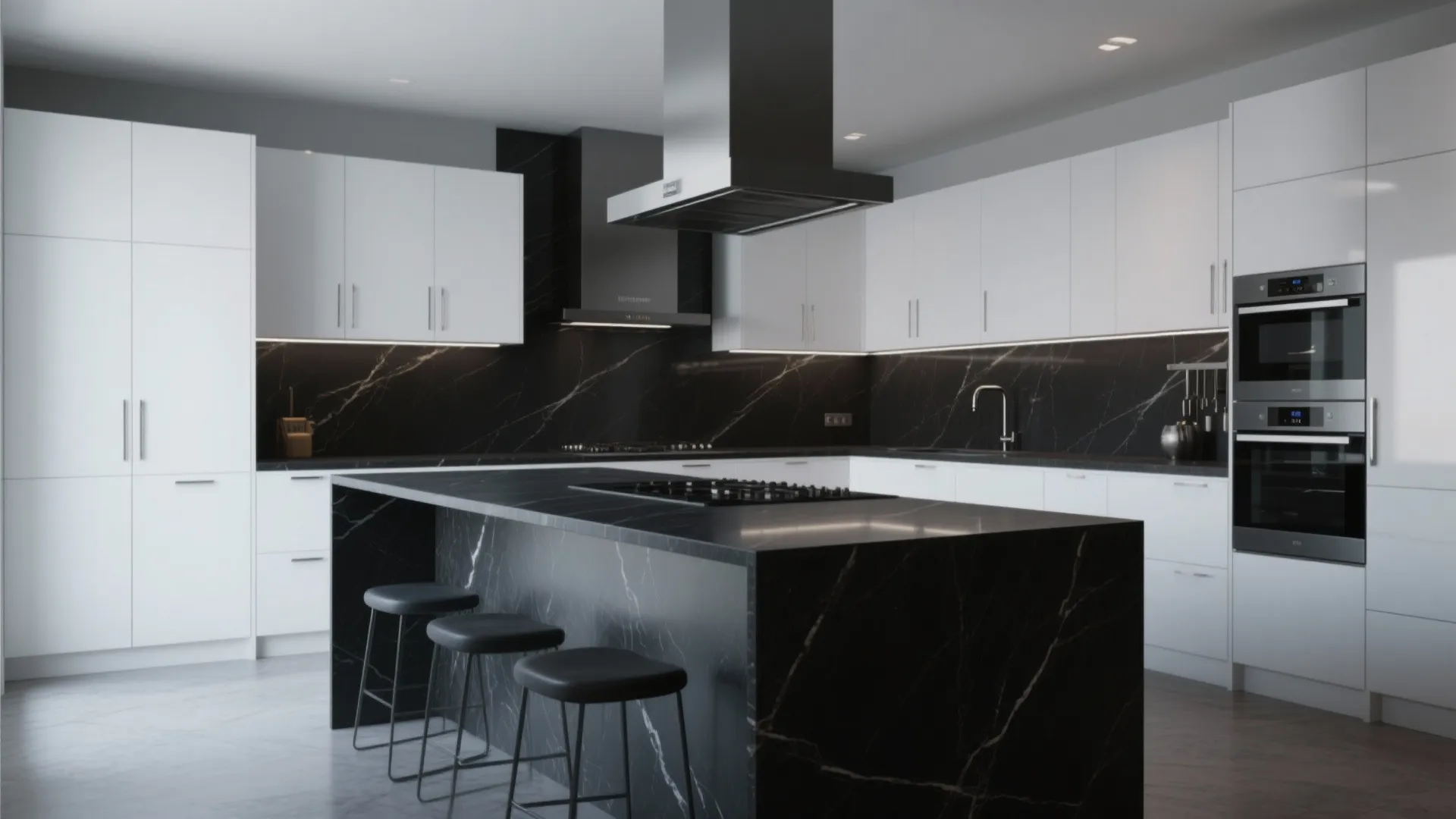 3. Dark Quartz or Soapstone for Contrast