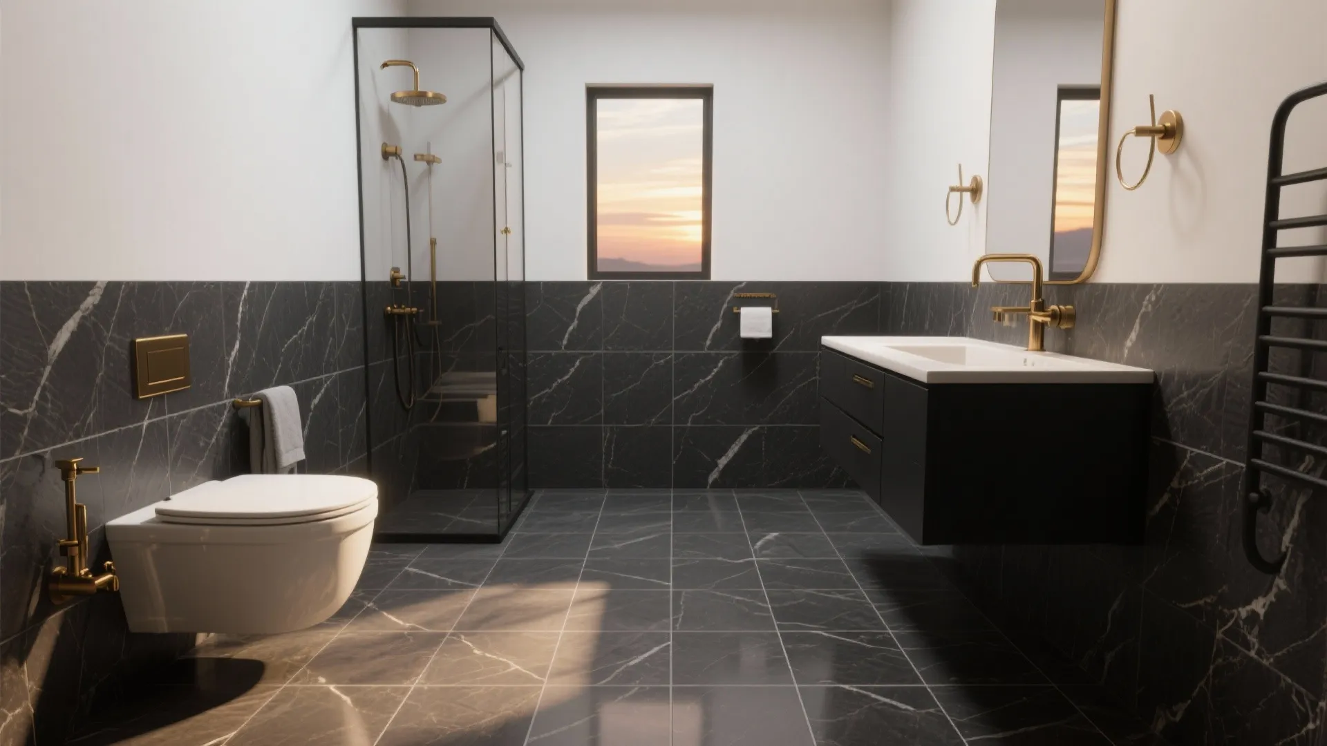 Contrast and Warmth: Dark Slate-Look + Thoughtful Grout