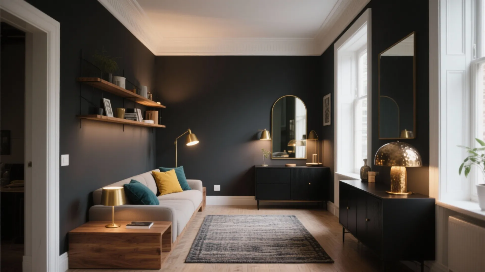 Dark Painted Rooms Too Gloomy? 5 Ways to Fix the Layout