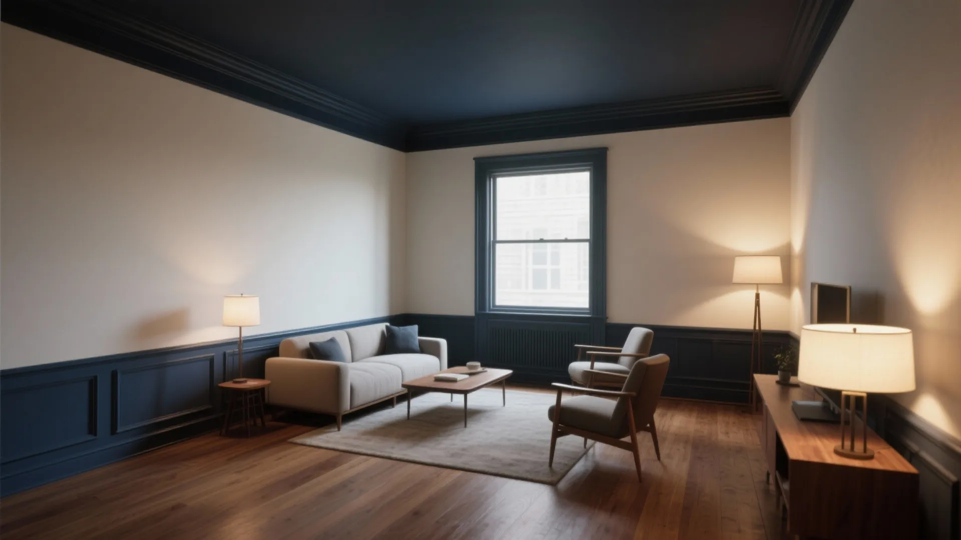 2. High-contrast trim and ceilings