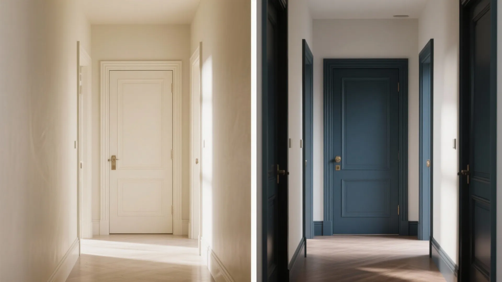 Contrast Trim and Dark Doors for Depth