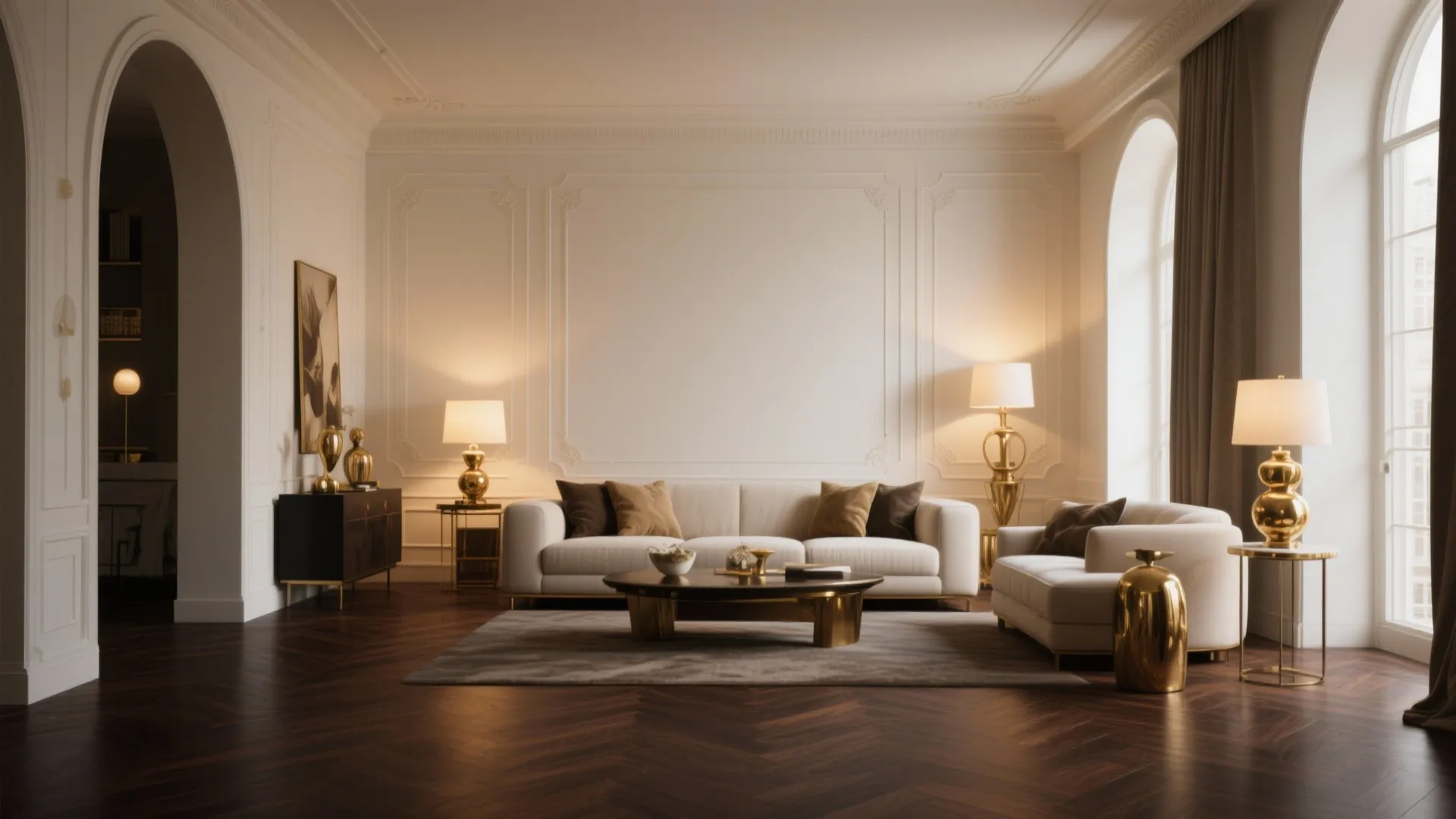 3. Bold Contrast with Dark Walnut