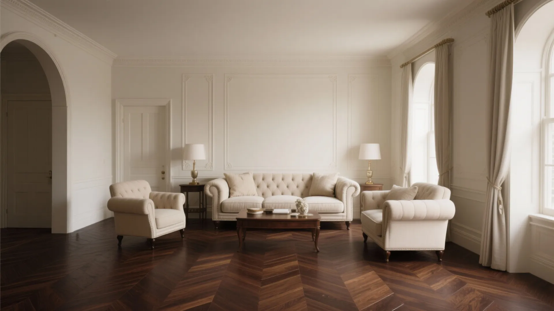 6. Dark Stained Hardwood