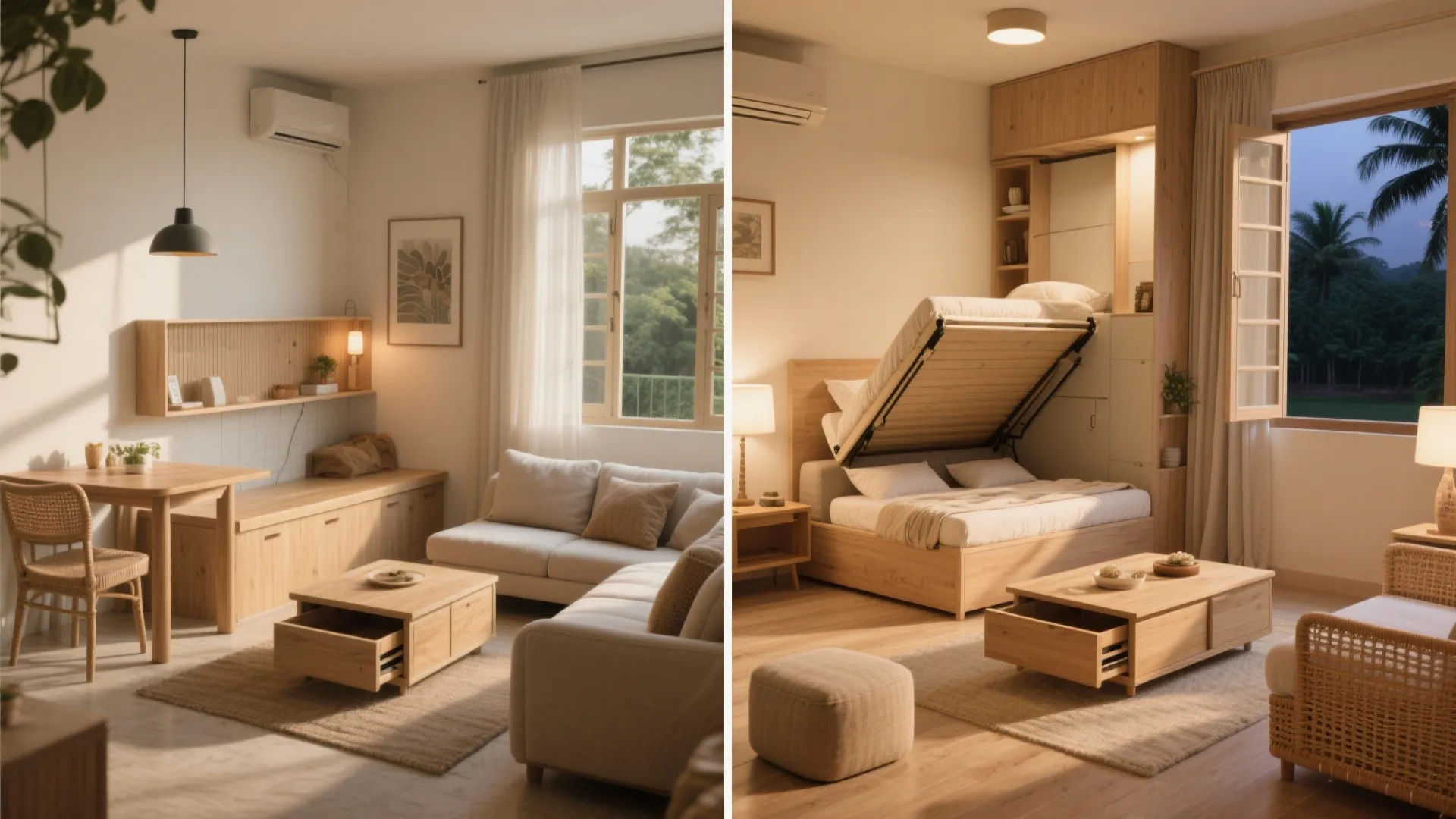 Furniture that works twice: day-to-night multi-use pieces