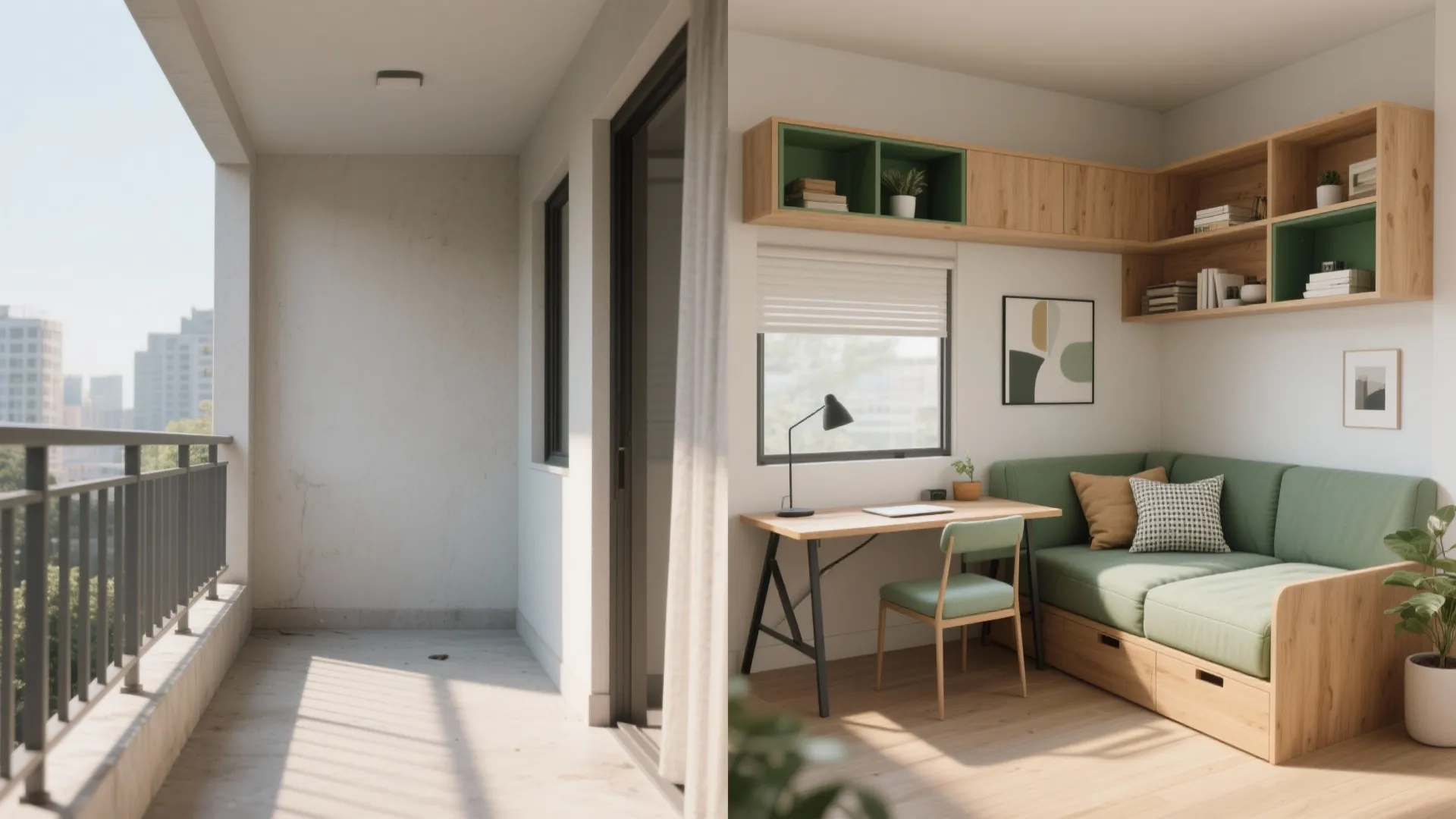 Convertible Daybed Block with Folding Desk