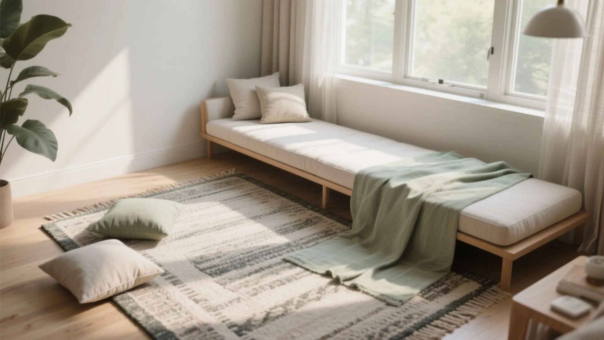 Windowside Daybed + Rug Layering