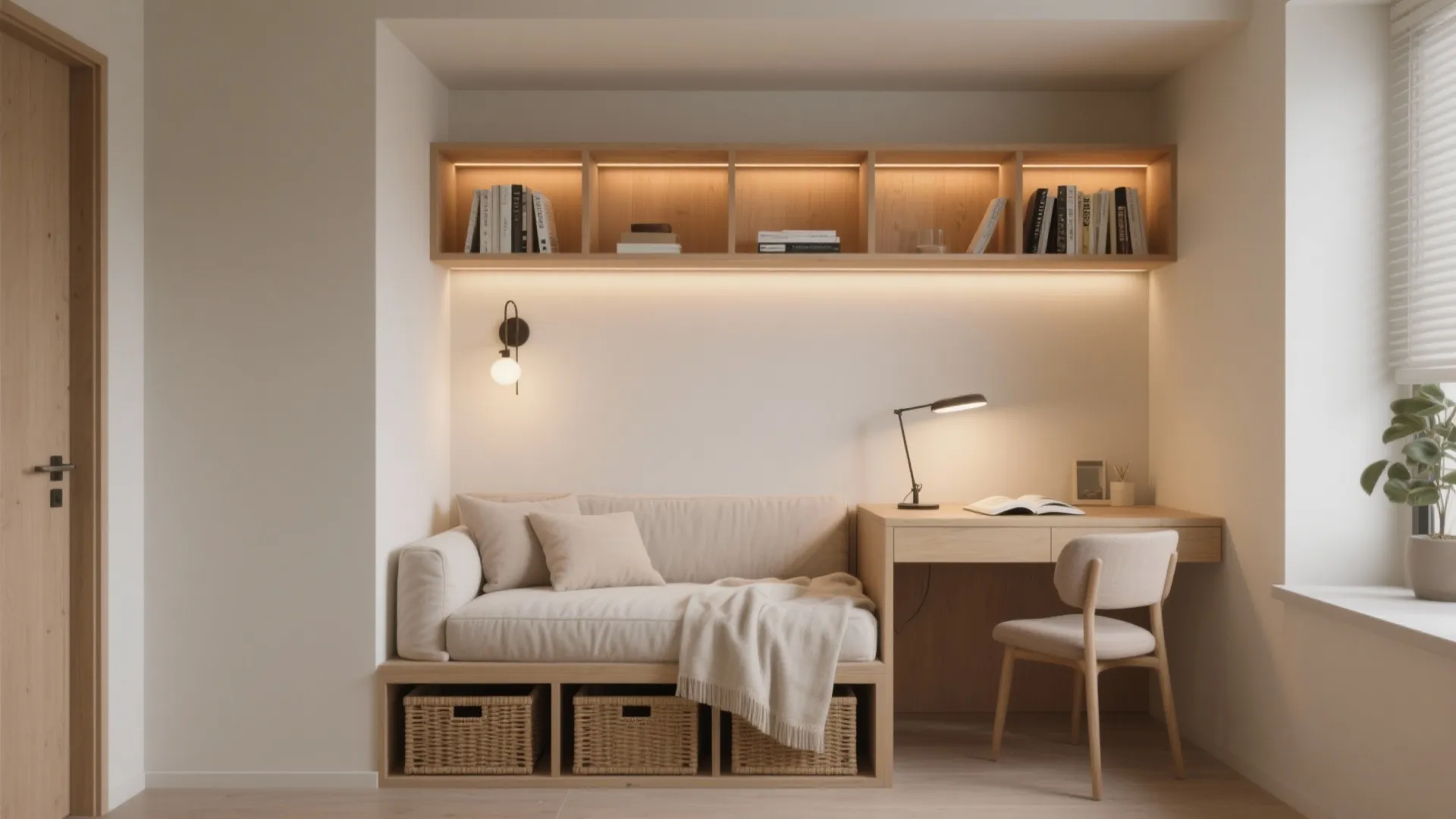 2) Daybed Niche with Task Lighting Layers