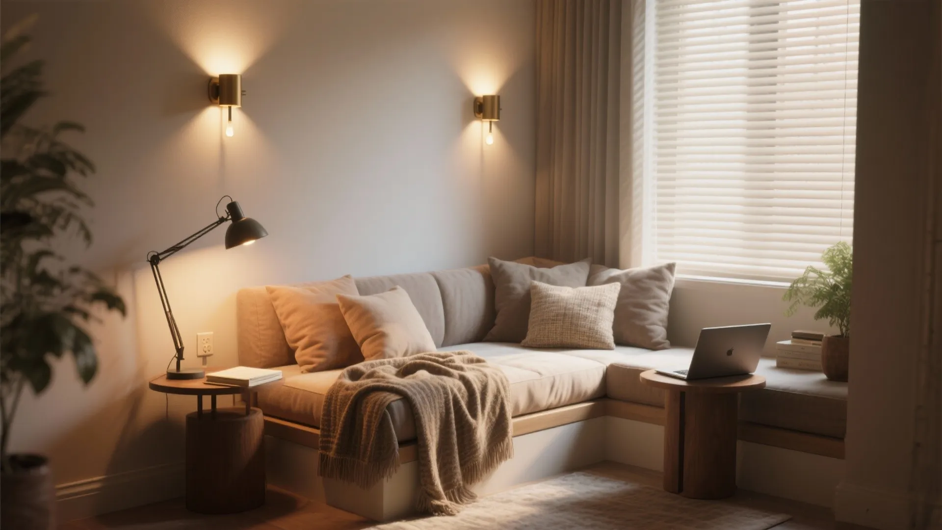 3. Daybed nook with layered lighting