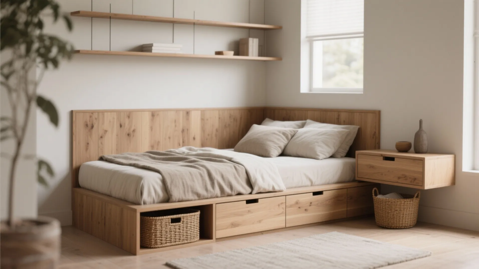 1. Versatile Daybed and Built-In Storage