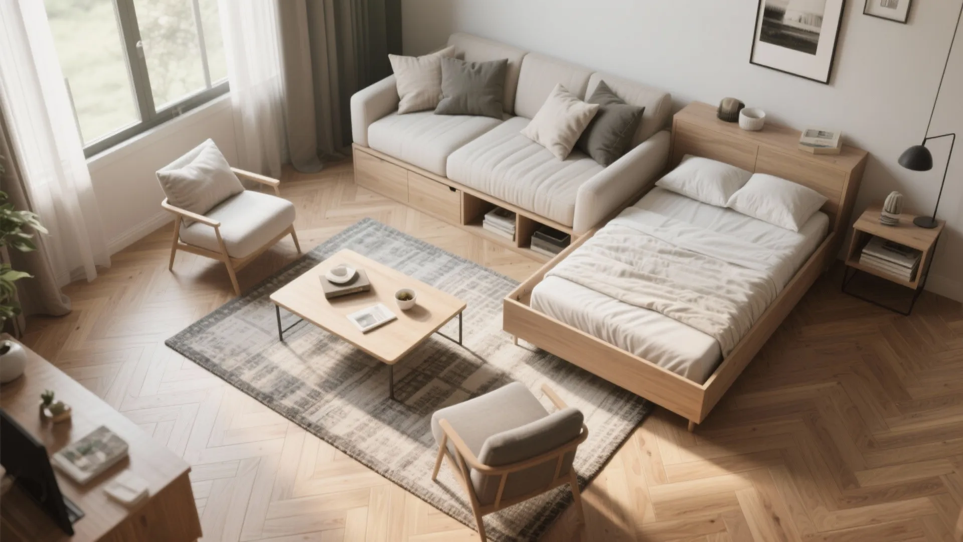 3. Multi-Use Daybed and Storage (My Favorite Hack)