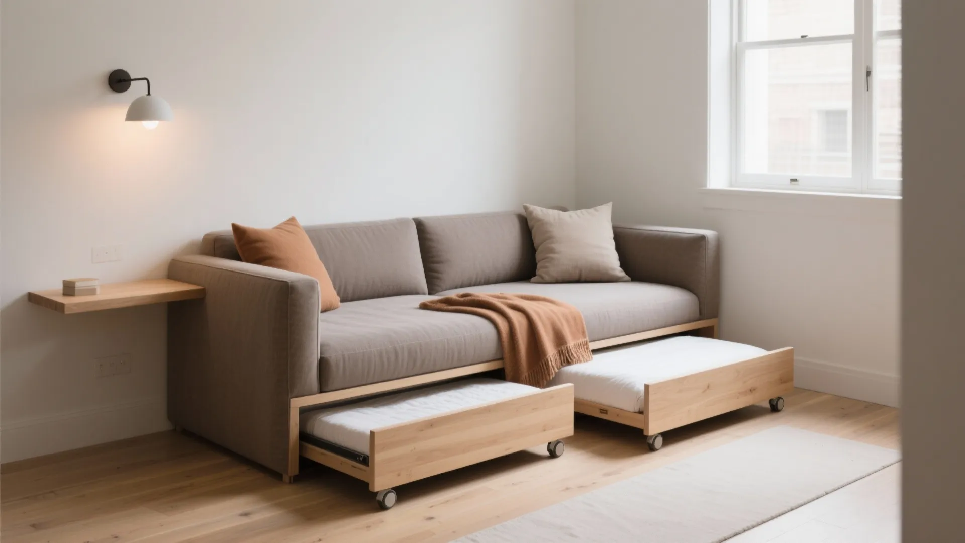 Daybed + Trundle: Sofa by Day, Sleeps Two by Night