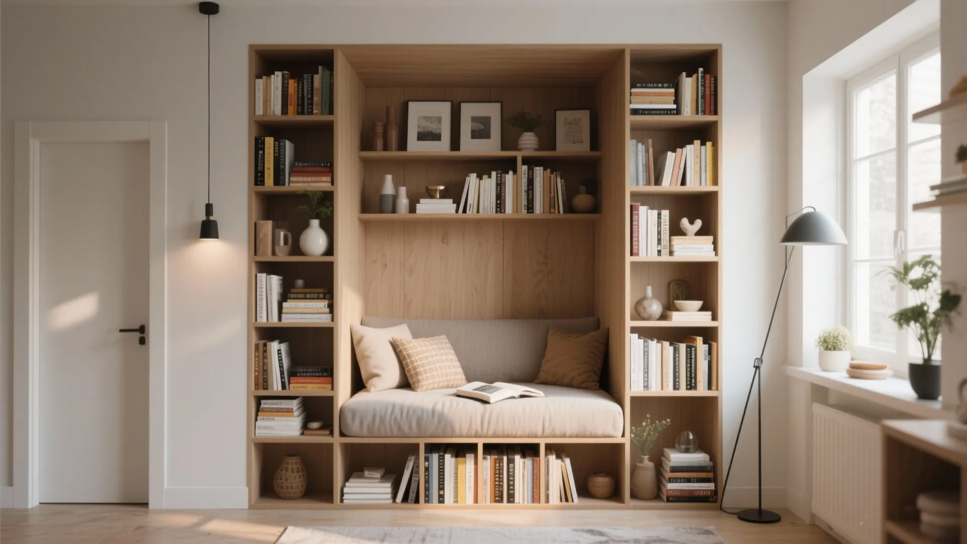 5. Daybed with Integrated Bookshelves