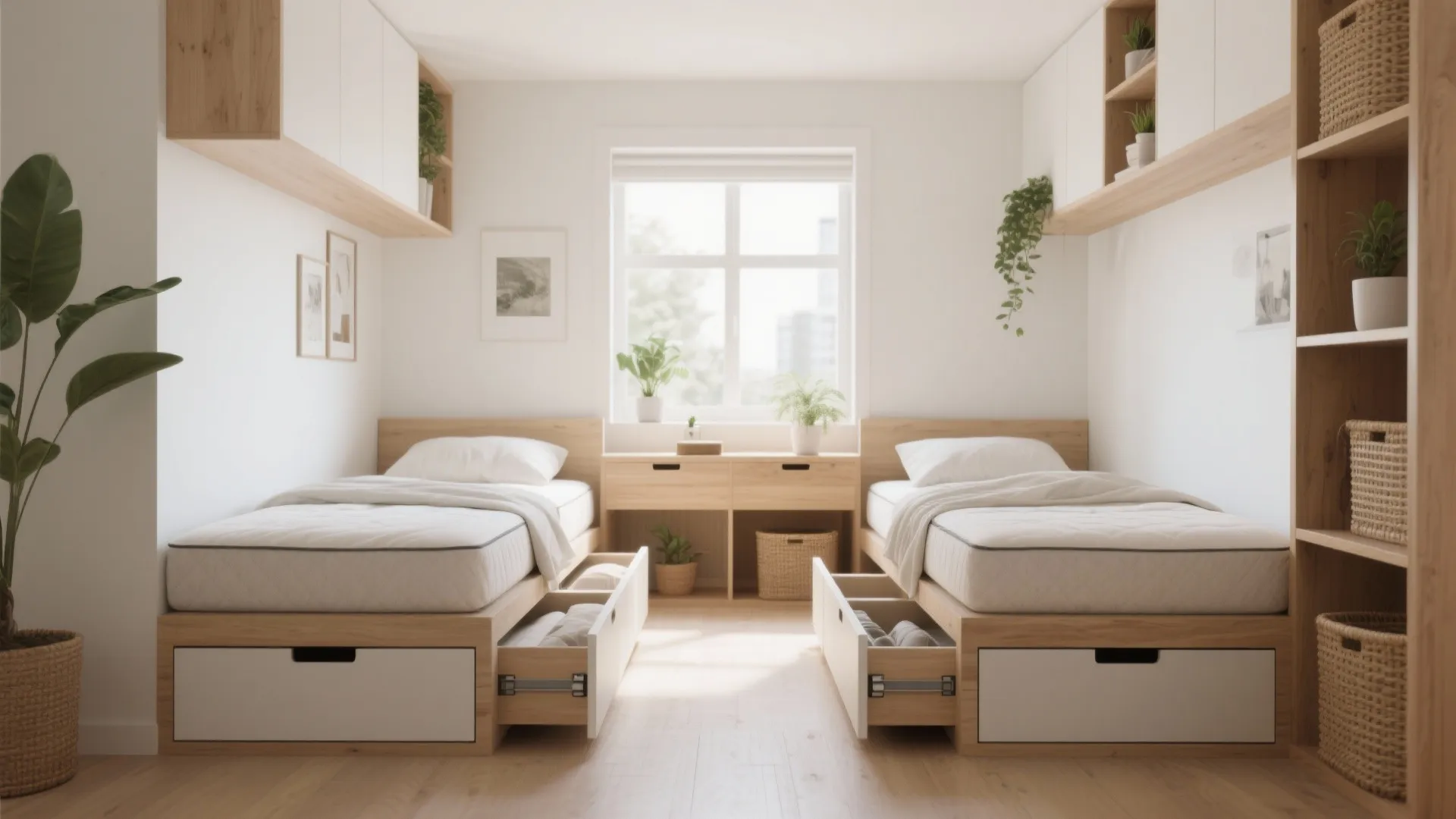 4. Twin daybeds with under-drawers