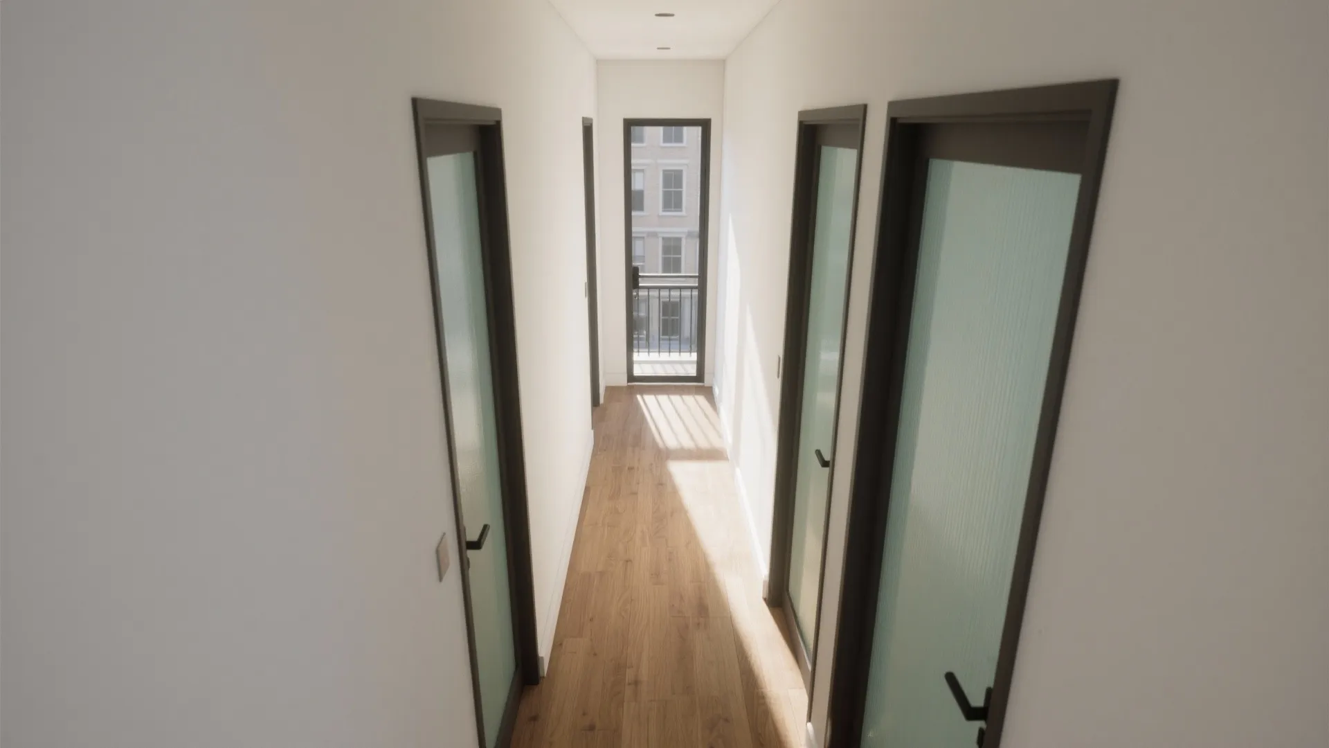 Daylight-first second-floor circulation