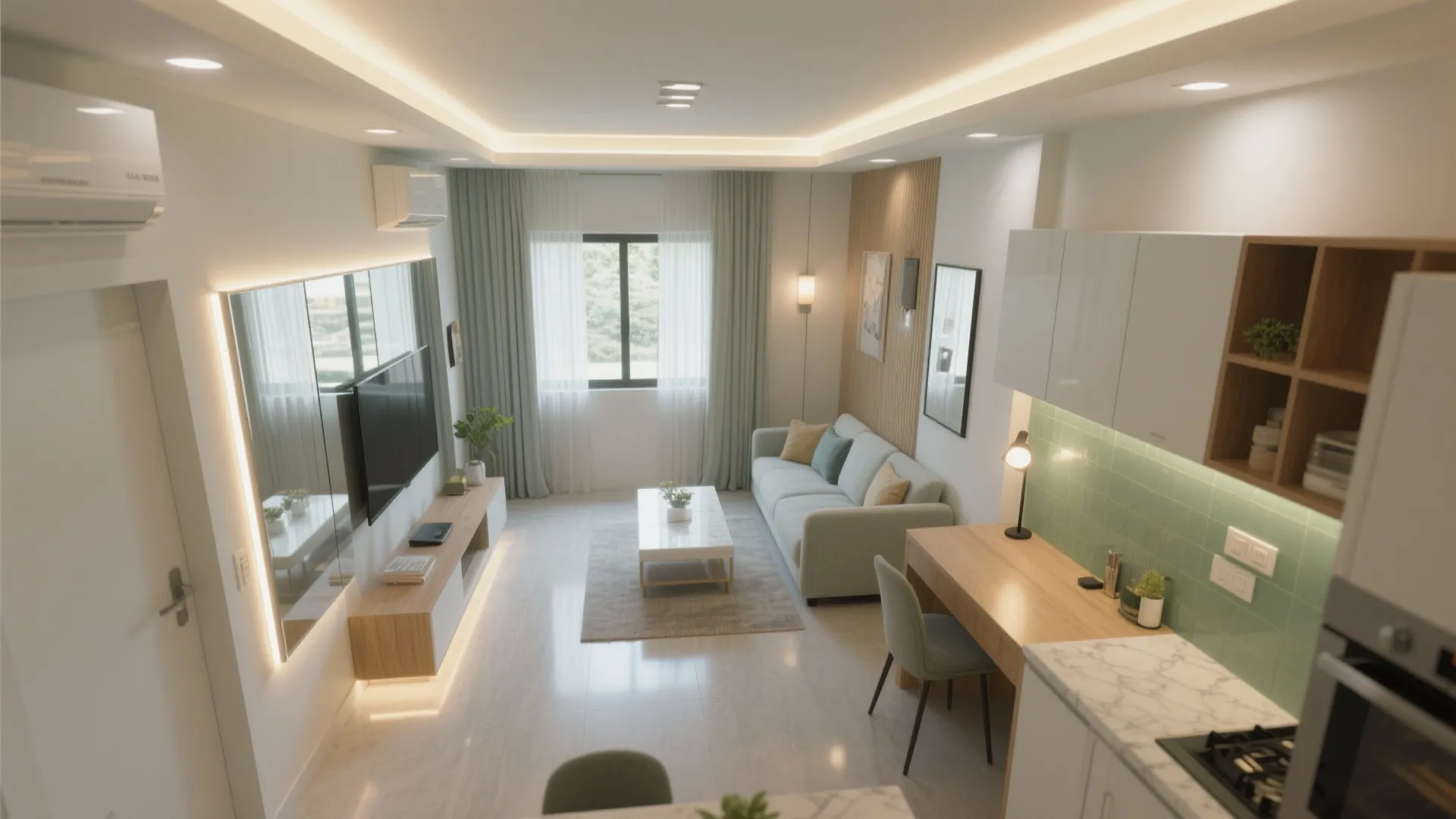 3) Daylight first: mirrors, pale finishes, and layered LEDs