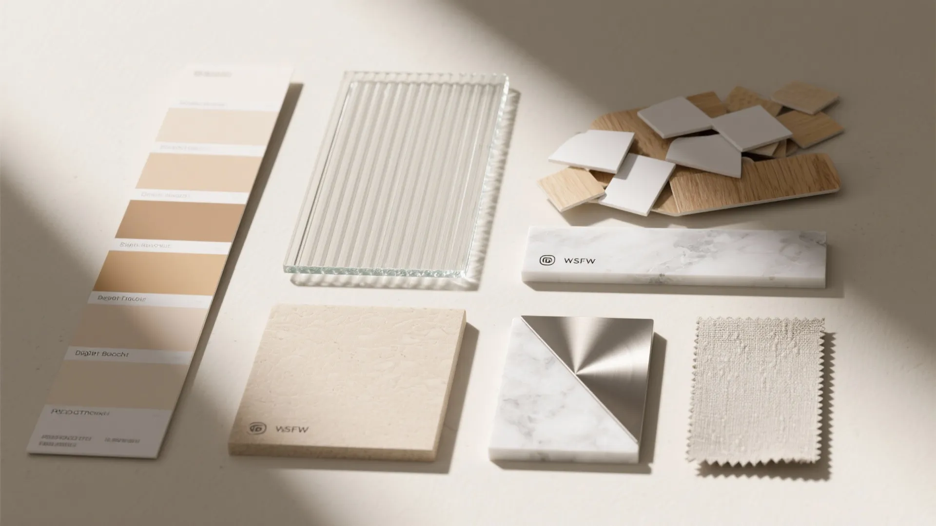 Daylight bounce: pale walls, glass partitions, and reflective accents