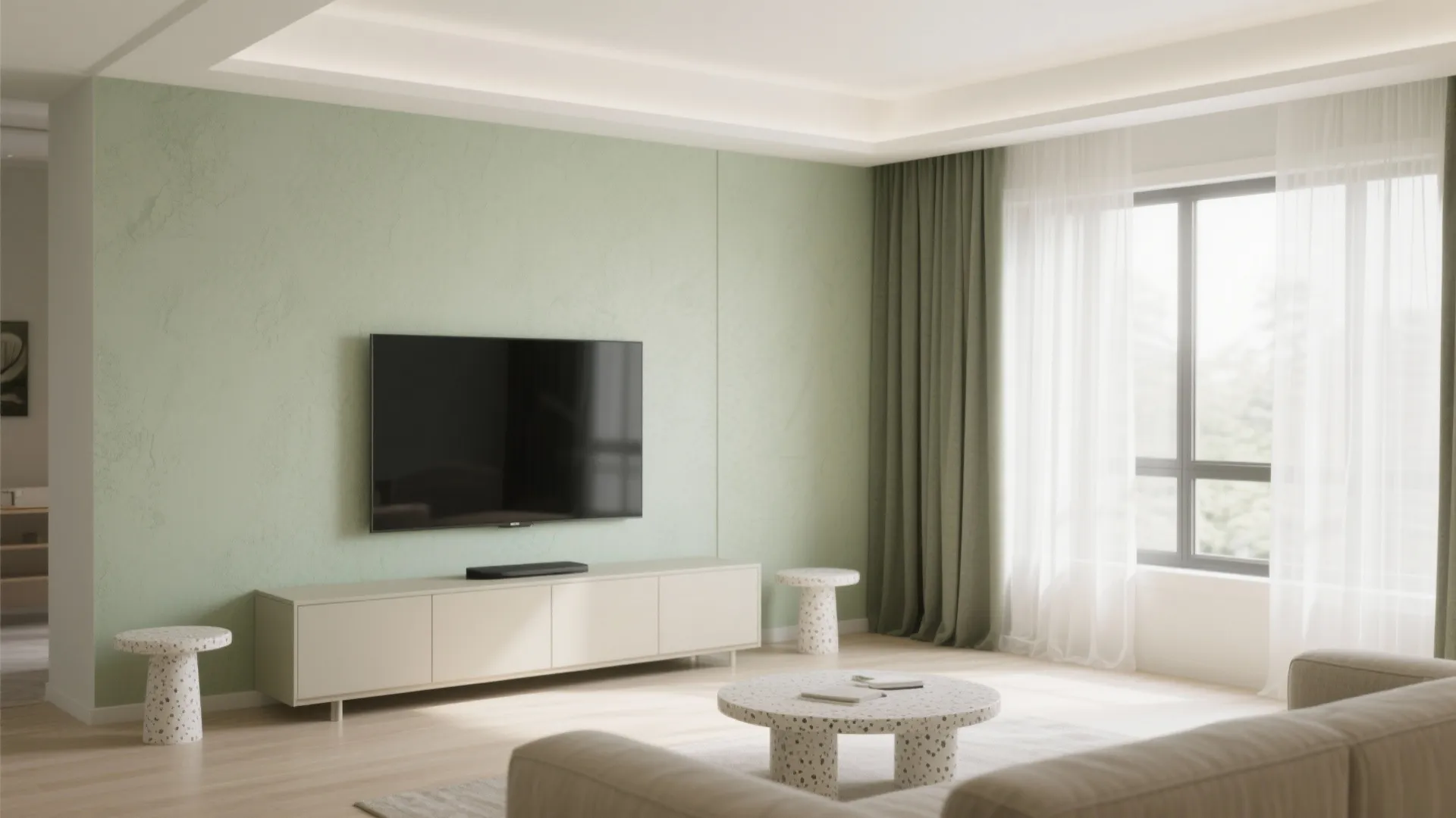 3) Daylight First: Sheer Curtains, Reflective Finishes, and a Focal Backdrop