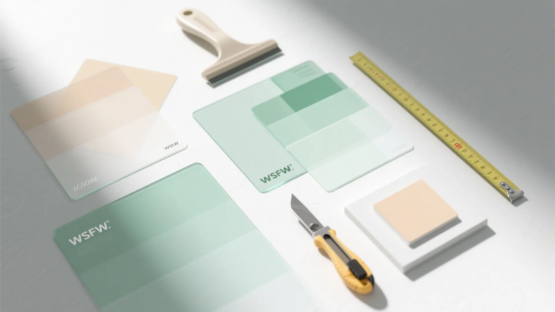 2) Glass-Effect Decals for Light and Depth in Hallways