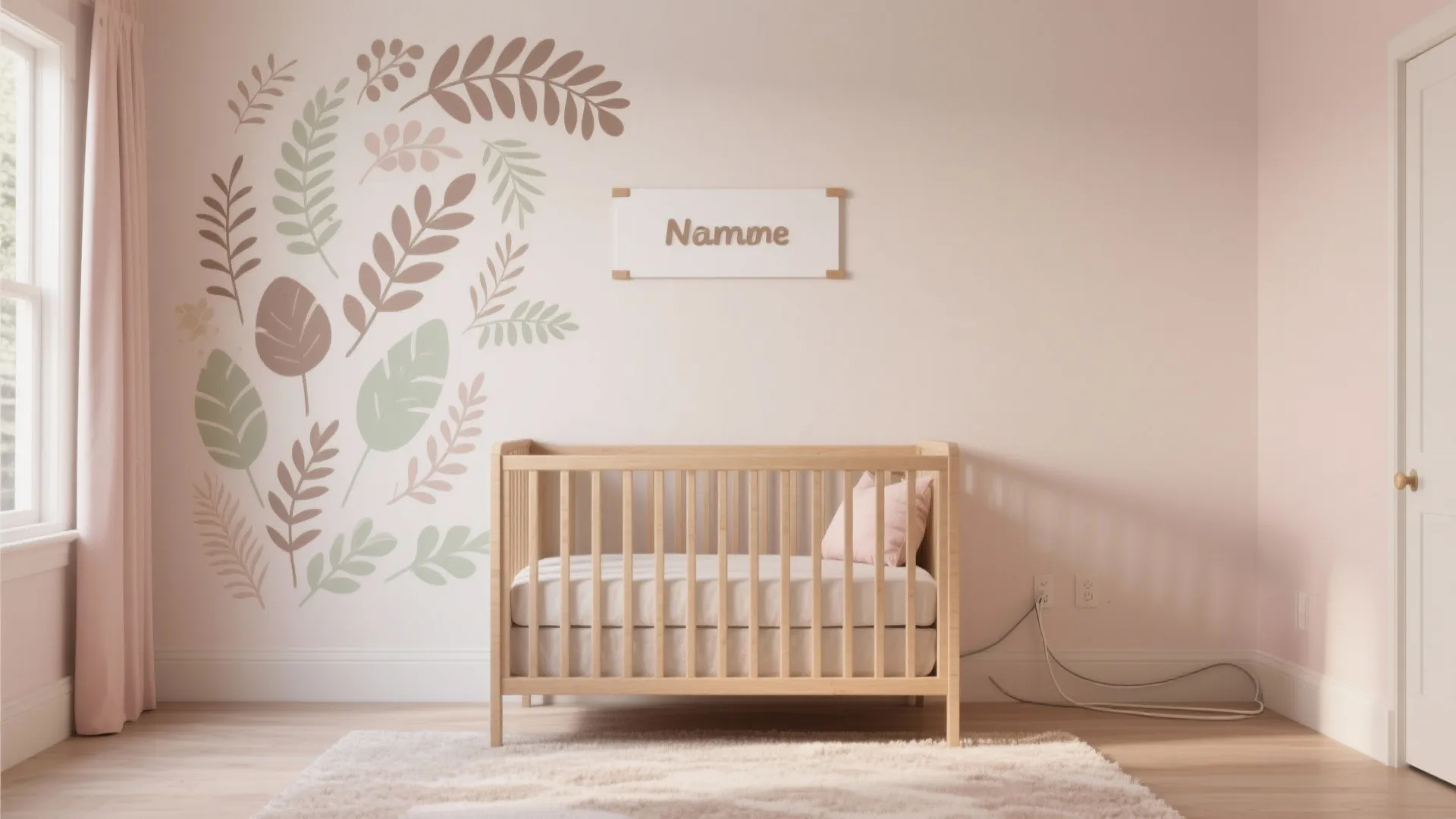 Removable decals and a name sign (placed safely)