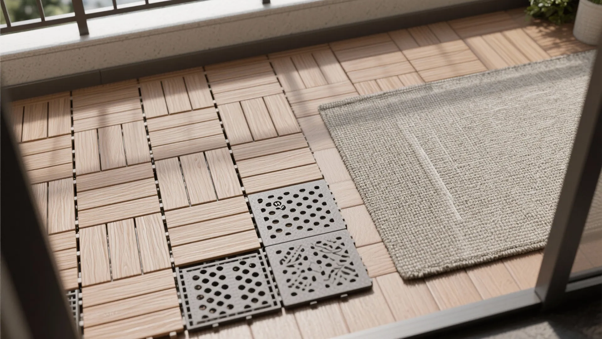 [Section: Inspiration 4] Floor Comfort: Deck Tiles and Outdoor Rugs