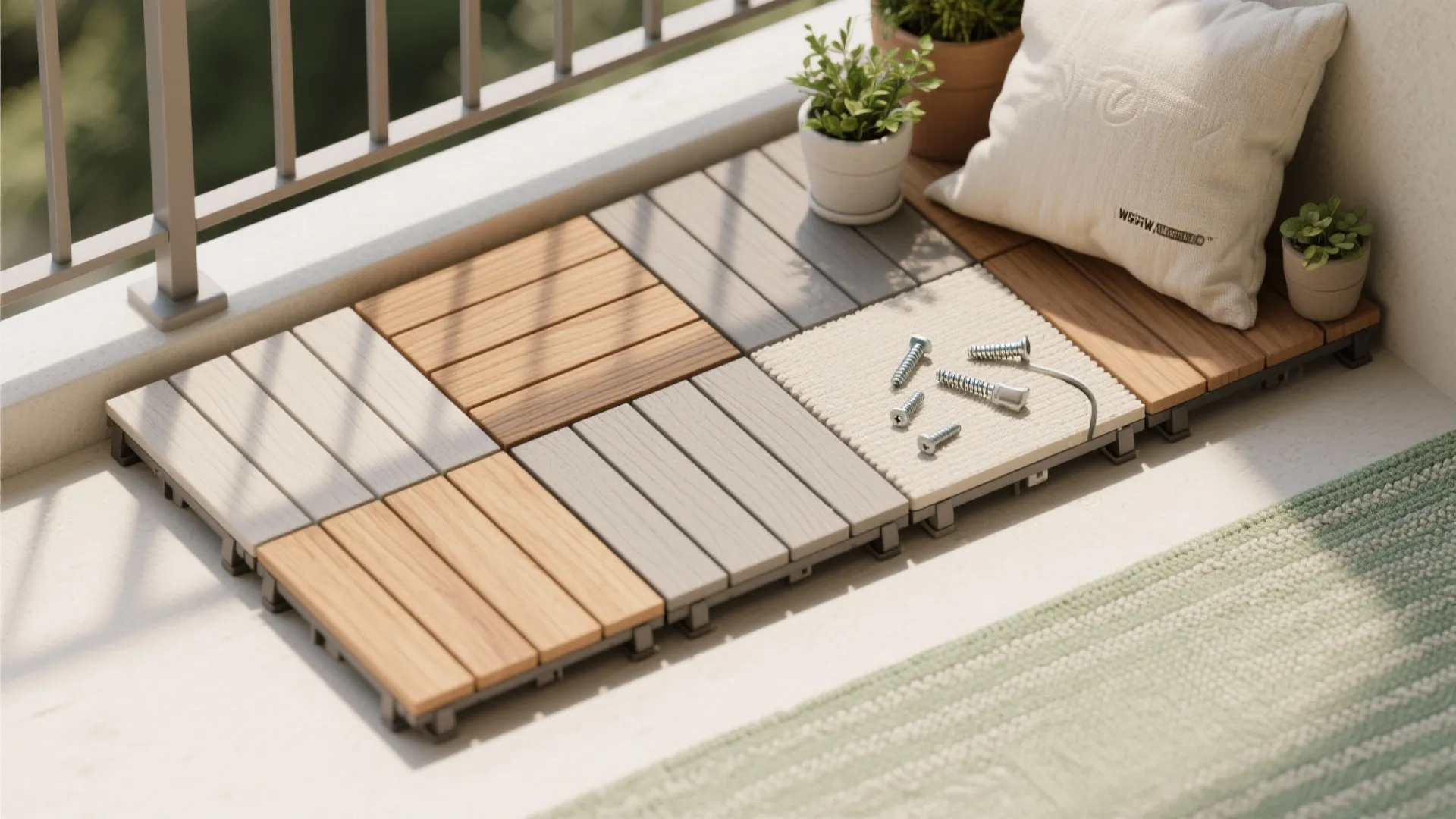 Timber Decking Tiles and Layered Textures
