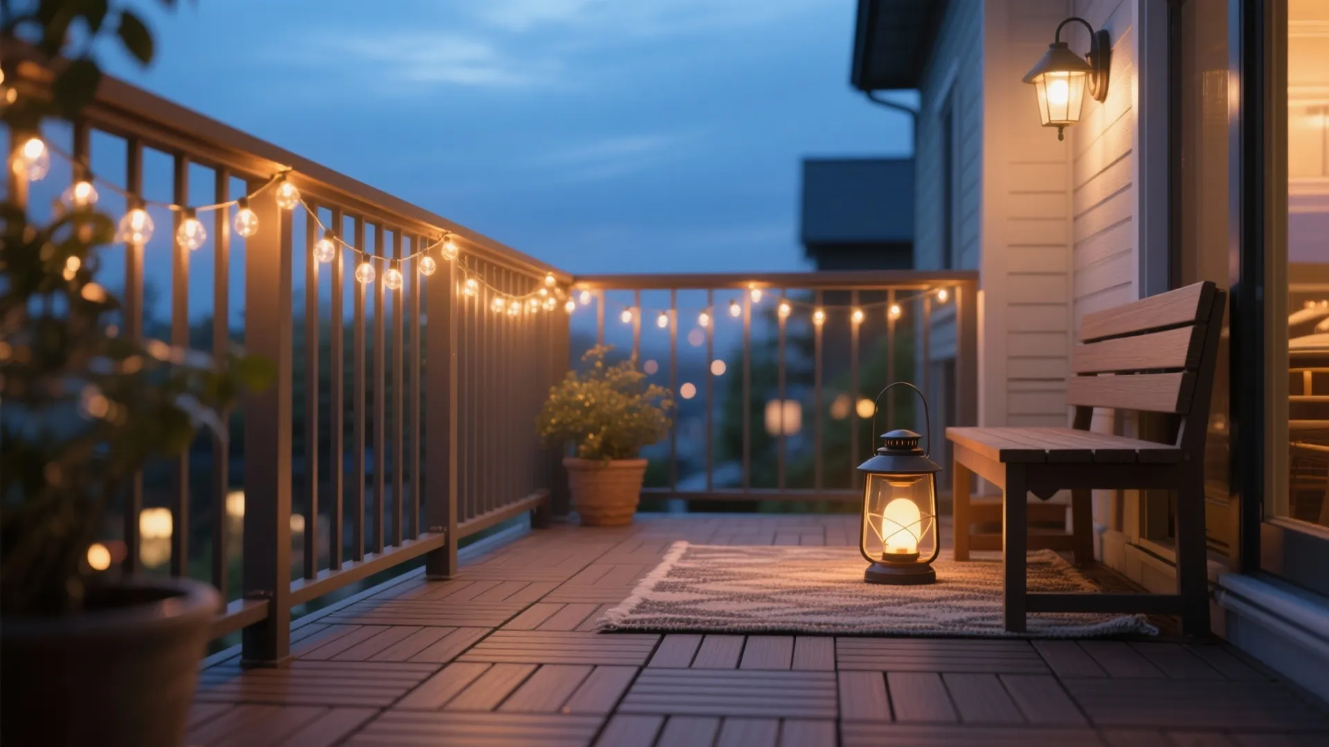 Lighting magic and durable flooring underfoot